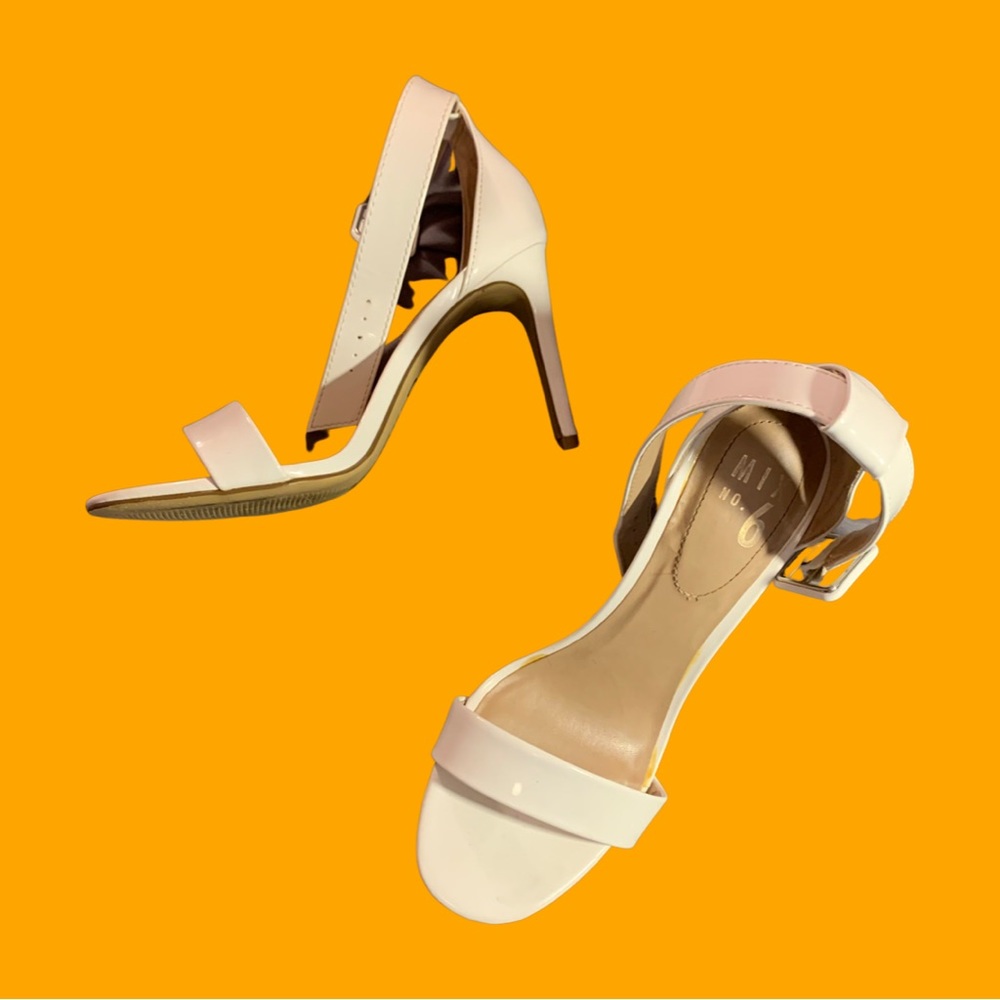 Women’s White strappy heels size 7.5